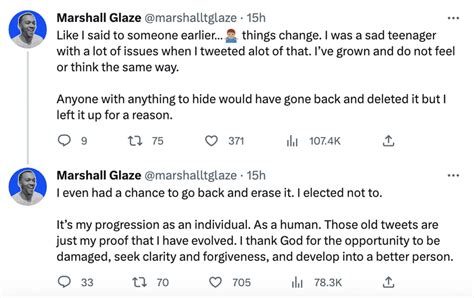 Love Is Blinds Marshall Glaze Apologizes for Terrible Old Tweets。